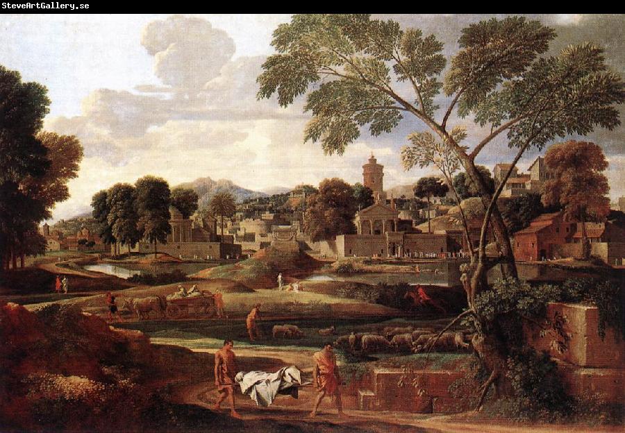 Nicolas Poussin Landscape with the Funeral of Phocion